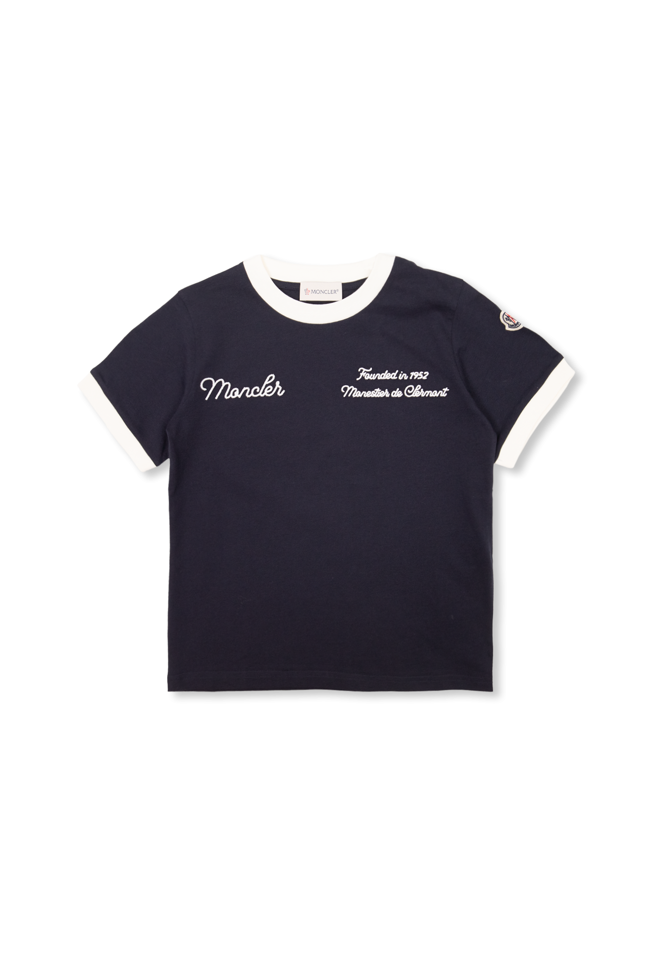 Navy blue Cotton T-shirt with logo Moncler Enfant - Vitkac Canada